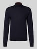 CRUNA Strickpullover mit Mock-Neck Marine