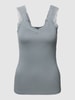Pieces Top met bandjes van viscosemix met kant, model 'BARBERA' Petrol