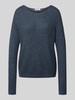 Christian Berg Woman Gebreide pullover met extra brede schouders Donkergrijs