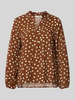 ZABAIONE Relaxed Fit Bluse aus reiner Viskose-Mix Modell 'Valeria' Mittelbraun