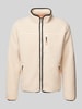 Superdry Fleecejacke mit Label-Stitching Beige