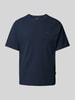 Pepe Jeans T-shirt z wyhaftowanym logo model ‘Connor’ Granatowy