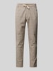 Lindbergh Tapered Fit Stoffhose mit Glencheck-Muster Camel