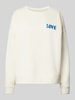 ICHI Sweatshirt mit Motiv-Stitching Modell 'MERELLA' Offwhite