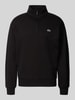 Lacoste Regular Fit Troyer aus Baumwoll-Mix ' Black