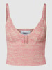 Only Crop Top mit Allover-Muster Modell 'ANYA' Pink