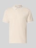 JACK & JONES Slim Fit Poloshirt mit Label-Stitching Modell 'AUSTIN' Offwhite