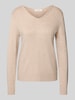 Christian Berg Woman Bluzka z długim rękawem o kroju regular fit z imitacji dzianiny z mieszanki wiskozy Metaliczny beżowy melanż
