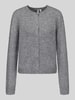 PIECES regular fit gebreid jack met wol model 'MALOU' Middengrijs gemêleerd