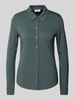 Marc O'Polo Regular fit jersey blouse van viscosemix met smalle mouwen Smaragdgroen