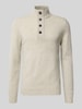 Barbour Regular fit schipperstrui van zuivere wol Offwhite