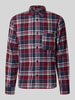 REVIEW Regular Fit Freizeithemd aus Flanell mit Kentkragen Bordeaux