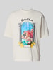 CARLO COLUCCI Oversized T-Shirt mit Label-Print Offwhite