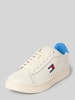 Tommy Jeans Low Top Sneaker aus echtem Leder Modell 'ARCHIVE' Weiss
