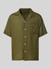 Polo Ralph Lauren Custom Fit Leinenhemd mit Resortkragen Oliv