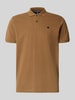 Lerros Poloshirt met labelstitching Lichtbruin