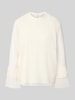 COMMA blouse met volantmouwen Offwhite