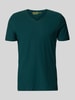 MCNEAL T-Shirt mit V-Ausschnitt und Rollsaum Neon Gruen