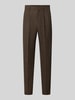 Lindbergh Straight Fit Stoffhose mit Baumwoll-Anteil Schoko