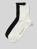 Marc O'Polo Socken mit Frill-Bund Offwhite