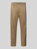 Drykorn Stoffen broek met bandplooien, model 'chasy' Beige