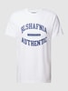 BLS HAFNIA T-Shirt mit Statement-Print Modell 'Ringside' Weiss