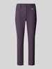 Marc Cain Stoffen broek met verkorte pasvorm Aubergine