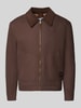 MCNEAL Regular Fit Jacke aus reiner Baumwolle Schoko
