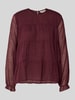 Only Relaxed fit blouse met lange mouwen en dobbystructuur, model 'ELIZA LIFE' Bordeaux