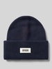 DRYKORN Beanie mit Label-Patch Modell 'LOAH' Dunkelblau