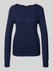 Christian Berg Woman Strickpullover mit U-Boot-Ausschnitt Dunkelblau Melange