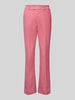 MOS MOSH Spodnie materiałowe z poszerzaną nogawką w jednolitym kolorze model ‘ELLEN NIGHT’ Mocnoróżowy