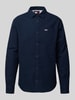 Tommy Jeans Regular fit flanellen overhemd met borstzak Marineblauw