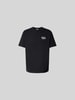 MAISON KITSUNE T-Shirt mit Label-Stitching Black