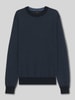 BOSS Orange Sweter o kroju regular fit z dzianiny z mieszanki bawełny i kapoku model ‘KLAPOK’ Granatowy
