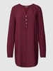 Montego Longbluse aus reiner Viskose mit kurzer Knopfleiste Bordeaux