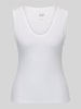 GAP Slim Fit Top aus Baumwoll-Mix Weiss