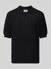 JAKE*S STUDIO MEN Poloshirt aus Viskose-Mix mit Strukturmuster Black