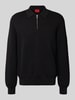 HUGO Relaxed fit gebreide pullover van puur katoen, model 'SAN PAULEY-C' Zwart