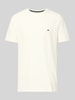 Fynch-Hatton T-shirt met logostitching Offwhite