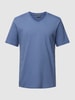 Hanro T-Shirt mit V-Ausschnitt Rauchblau