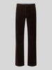 Christian Berg Men Straight Fit Stoffhose aus Baumwoll-Mix Dunkelbraun