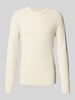 Matinique Gebreide pullover met ronde hals, model 'lagoon' Beige