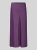 YAS Midirock aus Satin Modell 'Pella' Aubergine