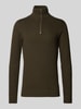 Jack & Jones Premium Gebreide pullover met opstaande kraag, model 'BLUCHRISTER' Olijfgroen