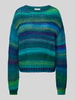 LOLLYS LAUNDRY Gebreide pullover met ronde hals, model 'Fairhaven' Donkergroen