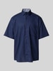 ETERNA Comfort fit zakelijk overhemd met knoopsluiting Marineblauw