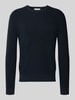 Tiger Of Sweden Gebreide pullover met ribboorden, model 'Connor' Donkerblauw