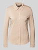 Marc O'Polo Regular Fit Jersey-Bluse aus Viskose-Mix  mit schmalen Ärmeln Sand