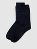 Marc O'Polo Socken mit Label-Detail im 2er-Pack Modell 'Valentina' Marine